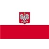 Poland Flag w/Eagle w/pole hem, 4x6', Nylon