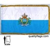 San Marino Flag w/Seal Frg w/pole hem, 3x5', Nyl