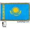 Kazakhstan Flag Frg w/pole hem, 3x5', Nylon