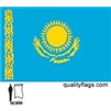 Kazakhstan Flag w/pole hem, 3x5', Nylon