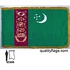 Turkmenistan Flag Frg w/pole hem, 3x5', Nylon