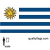 Uruguay Flag w/pole hem, 2x3', Nylon