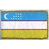 Uzbekistan Flag Frg w/pole hem, 3x5', Nylon