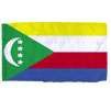 Comoros Flag w/pole hem, 4x6', Nylon