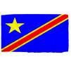 Congo  Flag w/pole hem, 2x3', Nyl