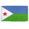 Djibouti Flag w/pole hem, 4x6', Nylon