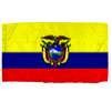 Ecuador Flag w/Seal w/pole hem, 5x8', Nylon