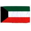 Kuwait Flag w/pole hem, 2x3', Nylon