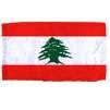 Lebanon Flag w/pole hem, 5x8', Nylon