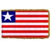 Liberia Flag Frg w/pole hem, 2x3', Nylon