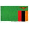 Zambia Flag w/pole hem, 2x3', Nylon