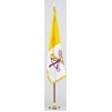 Papal Flag Set Frg w/pole hem, 8', Oak Pole