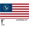 US Yacht Ensign Flag, 12x18", Nylon Dyed