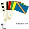 Auto Racing Flag Set on Staff, 24x30", Nylon