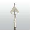 Army Spear Pole Ornament w/Ferrule, 8", Silver Metal