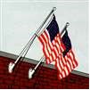 Outrigger Wall Flagpole Set, 9', Aluminum