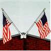 Corner Flagpole Set-Double, 6', Aluminum