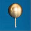 Ball Ornament, 10" dia., Aluminum Gold