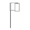 Flag Mrkr on Wire White-100 ct, 4x5"x21", Plas