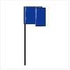 Flag Marker on Wire Blue-100 ct, 4x5"x21", Plastic