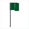 Flag Marker on Wire Green-100 ct, 4x5"x21", Plastic