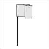 Flag Marker on Wire Silver-100 ct, 4x5"x21", Plastic