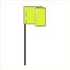 Flag Marker on Wire Lime -100 ct, 4x5"x21", Plastic