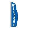 Feather Banner Welcome Royal Blue, 12'x26", Nylon