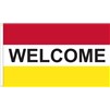 Welcome Red & Yellow Flag, 3x5', Nylon