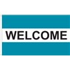 Welcome Turquoise Flag, 3x5', Nylon