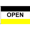 Open Black & Yellow Flag, 3x5', Nylon