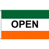 Open Green & Orange Flag, 3x5', Nylon