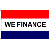 We Finance Red & Blue  Flag, 3x5', Nylon